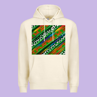 St Patricks Day Leopard Rainbow Premium Hoodie Designed By Artiststas
