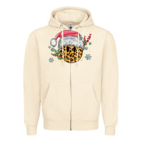 Sandshell leopard smiley face Zipper Hoodie - MaliasSmallBusiness