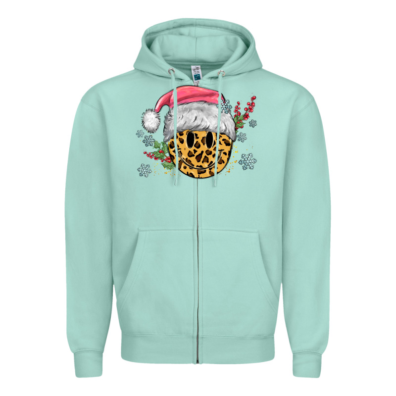 Leopard Smiley Face Zipper Hoodie by MaliasSmallBusiness | Teevron