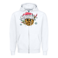 White leopard smiley face Zipper Hoodie - MaliasSmallBusiness