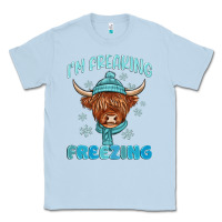Dusty Blue i'm freaking freezing Classic Tee - MaliasSmallBusiness