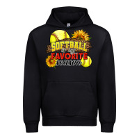 Black Softball Is My Favorite Season Urban Hoodie - LillyAllenDesigns