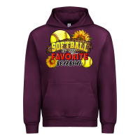 Mauve Wine Softball Is My Favorite Season Urban Hoodie - LillyAllenDesigns