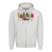 Dove Grey teacher claus Zipper Hoodie - MaliasSmallBusiness
