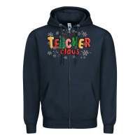 Navy teacher claus Zipper Hoodie - MaliasSmallBusiness