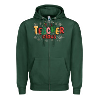 Sports Green teacher claus Zipper Hoodie - MaliasSmallBusiness