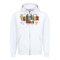 White teacher claus Zipper Hoodie - MaliasSmallBusiness