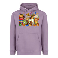 Lavender tacos coffee cups Heavyweight Hoodie - Zillion Design Studio
