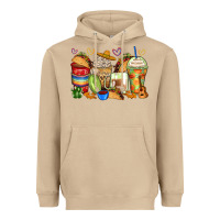 Mushroom tacos coffee cups Heavyweight Hoodie - Zillion Design Studio