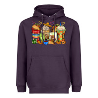 Plum tacos coffee cups Heavyweight Hoodie - Zillion Design Studio