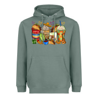 Sage tacos coffee cups Heavyweight Hoodie - Zillion Design Studio