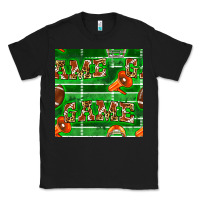 Black american football megaphone and game seamless pattern Classic Tee - BundleAndBundleShop