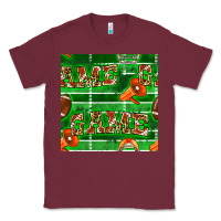 Burgundy american football megaphone and game seamless pattern Classic Tee - BundleAndBundleShop
