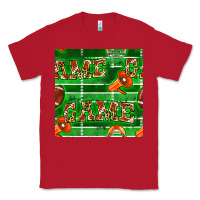 Red american football megaphone and game seamless pattern Classic Tee - BundleAndBundleShop