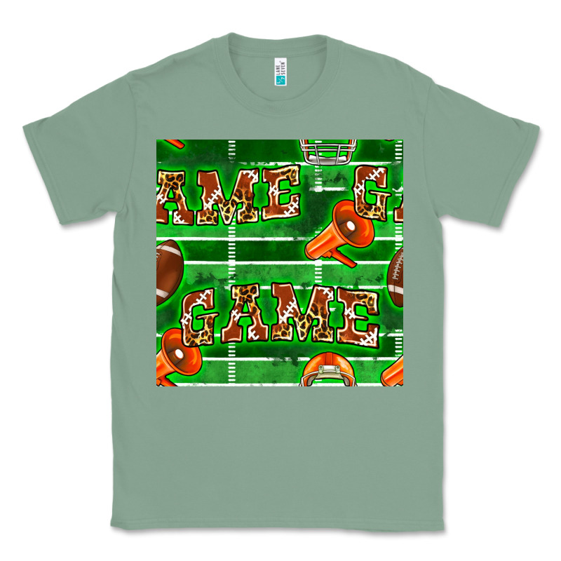 American Football Megaphone And Game Seamless Pattern Classic Tee by BundleAndBundleShop | Teevron