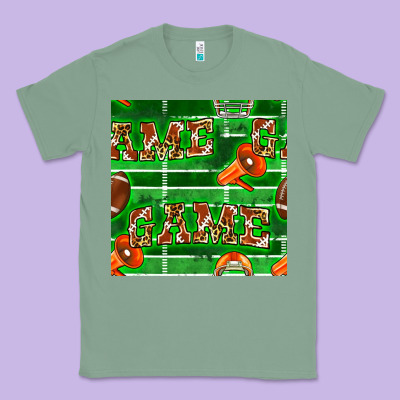 American Football Megaphone And Game Seamless Pattern Classic Tee Designed By Bundleandbundleshop