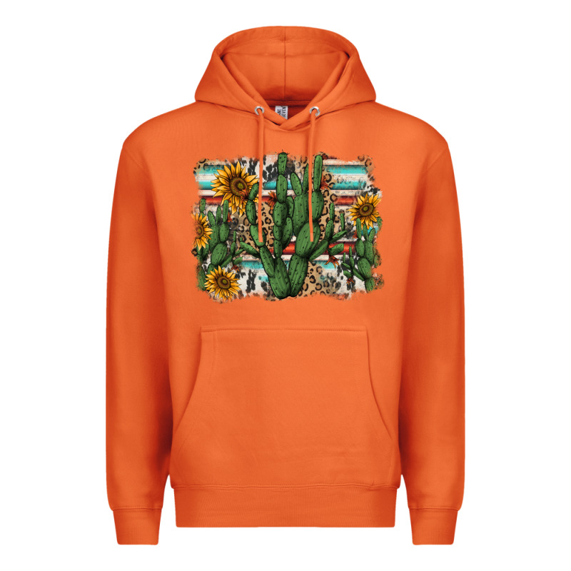 Serape Sunflowers Cactus Premium Hoodie by AdoDesignShop | Teevron
