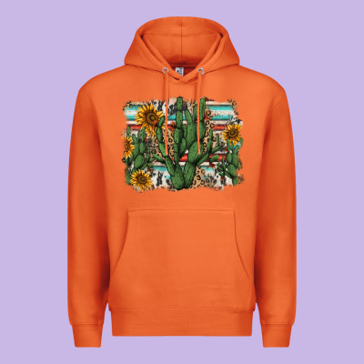 Serape Sunflowers Cactus Premium Hoodie Designed By Adodesignshop