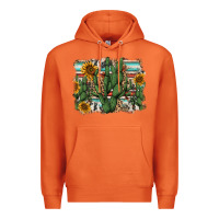 Carrot serape sunflowers cactus Premium Hoodie - AdoDesignShop