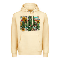 Pina Colada serape sunflowers cactus Premium Hoodie - AdoDesignShop