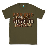 Army Green educated motivated elevated melanated Classic Tee - MaliasSmallBusiness