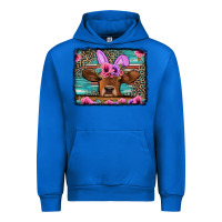 Cobalt easter floral leopard cow Urban Hoodie - Jasminsmagicworld
