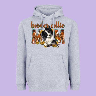 Western Border Collie Mom Heavyweight Hoodie Designed By Texasbilliewilder
