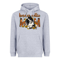 Heather Grey western border collie mom Heavyweight Hoodie - texasbilliewilder