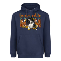 Navy western border collie mom Heavyweight Hoodie - texasbilliewilder