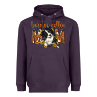 Plum western border collie mom Heavyweight Hoodie - texasbilliewilder