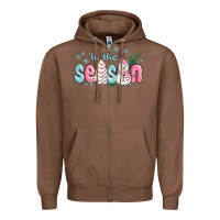 Chestnut tis the season snowman and christmas cake Zipper Hoodie - MaliasSmallBusiness