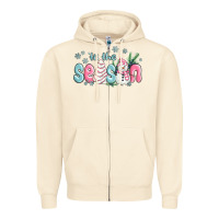 Sandshell tis the season snowman and christmas cake Zipper Hoodie - MaliasSmallBusiness