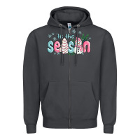 Smoke tis the season snowman and christmas cake Zipper Hoodie - MaliasSmallBusiness