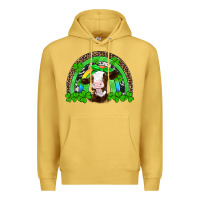 Antique Gold st patricks cow rainbow Premium Hoodie - Artiststas