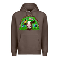 Coffee st patricks cow rainbow Premium Hoodie - Artiststas