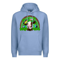 Colony Blue st patricks cow rainbow Premium Hoodie - Artiststas