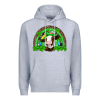 Heather Grey st patricks cow rainbow Premium Hoodie - Artiststas