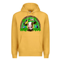 Mustard st patricks cow rainbow Premium Hoodie - Artiststas