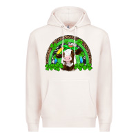 Pale Pink st patricks cow rainbow Premium Hoodie - Artiststas