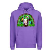 Purple st patricks cow rainbow Premium Hoodie - Artiststas