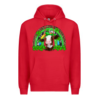 Red st patricks cow rainbow Premium Hoodie - Artiststas