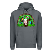 Rock st patricks cow rainbow Premium Hoodie - Artiststas
