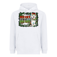 White merry and bright husky farm  background Heavyweight Hoodie - RanaPortraitStore