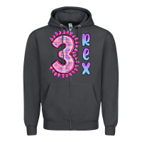 Smoke 3 rex pink dinosaur Zipper Hoodie - MaliasSmallBusiness