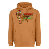 Meerkat merry and bright dachshund Heavyweight Hoodie - RanaPortraitStore