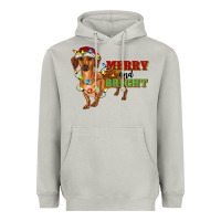 Moon Dust merry and bright dachshund Heavyweight Hoodie - RanaPortraitStore
