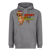 Storm merry and bright dachshund Heavyweight Hoodie - RanaPortraitStore