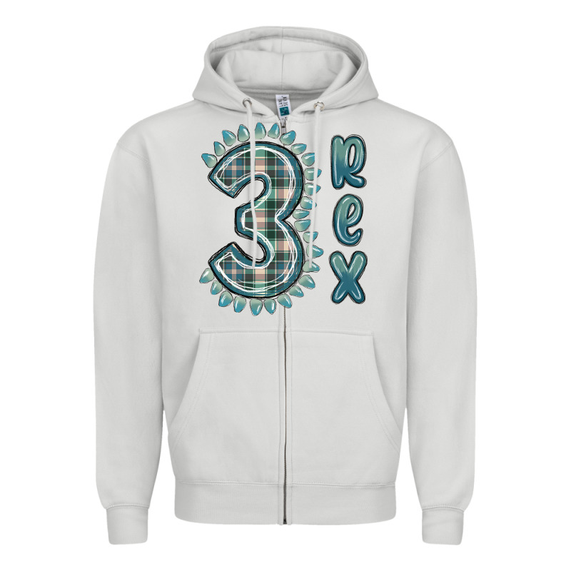 3 Rex Green Dinosaur Zipper Hoodie by MaliasSmallBusiness | Teevron