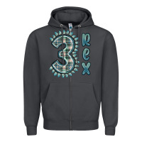 Smoke 3 rex green dinosaur Zipper Hoodie - MaliasSmallBusiness