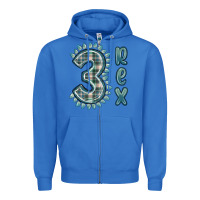 True Royal 3 rex green dinosaur Zipper Hoodie - MaliasSmallBusiness